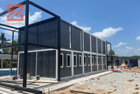 Module de maison préfabriquée à structure métallique légère en acier pour l'expédition de Fidji Panneau sandwich de construction de conteneurs plats