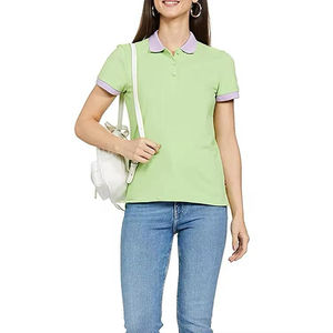 Camisetas POLO de algodón 100% de alta calidad para mujer, ropa de trabajo de negocios, diseño personalizado, polos cómodos transpirables personalizados - Product Image 3