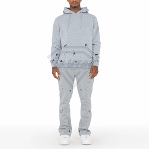 Puff Printed Flared Sweat Suits con todos los tamaños disponibles Nueva llegada Chándales Pantalón Acampanado y pulóver Conjunto de Sudadera con capucha - Product Image 6