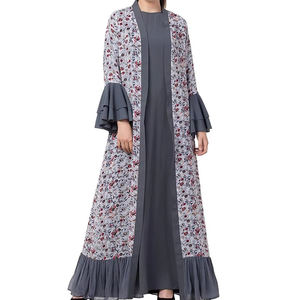 Meilleure vente Abaya décontractée de haute qualité pour femmes, vêtements musulmans traditionnels personnalisables, couleur unie, respirante et confortable - Product Image 1