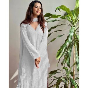 Vestido de rayón Sharara Kurti para mujer, conjunto de algodón, listo para coser - Product Image 3