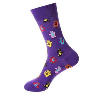 Custom Printed logo <b>Socks</b> For Men 100% Cotton High Quality Breathable <b>Soft</b> and Warmth Trendy Stretchable Mid Length Men <b>Socks</b> - Product Image 1