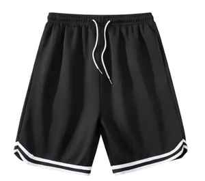 Pantalones cortos deportivos informales de nailon/algodón para hombre, de lona, de malla de secado rápido, bordados, ecológicos, de encaje, transpirables, con cordón, resistentes al sudor - Product Image 1