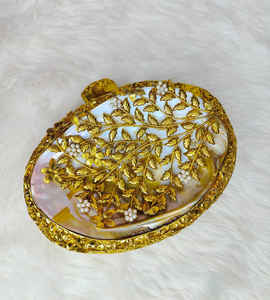 Handcrafted Designer Exclusive Brass MOP Clutch <b>Bag</b> for Ladies Luxury Wedding and <b>Party</b> Use Hot Selling in Qatar Dubai - Product Image 6