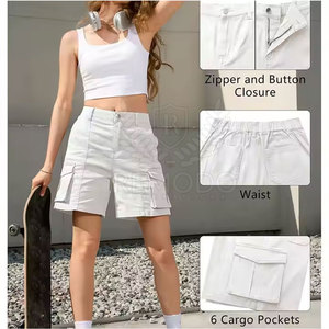 Short cargo taille haute pour femme avec poche et coupe décontractée pour l'extérieur Short pour femme - Product Image 2