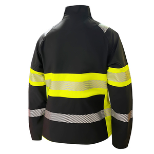 Chaquetas de alta visibilidad de poliéster 100% de alta calidad, ropa de trabajo reflectante resistente al fuego para uso en exteriores, seguridad vial - Product Image 4