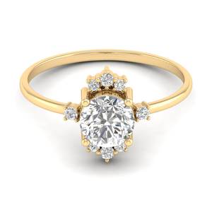 Anillo de Compromiso Solitario de Moissanita de Corte Redondo de 0.96 Quilates en Oro Sólido de 14K Personalizado REYES para Mujer, Joyería Fina con Certificado GRA - Product Image 2