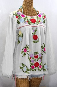 Top bordado de estilo bohemio para mujer, ropa de vacaciones, Tops de manga larga, Túnica - Product Image 3