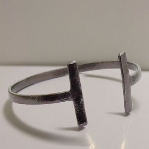 <b>Silver</b> Plated Designer Hammered <b>for</b> <b>WOmen</b> and Girls Oem Odm Customization Available Statement Cuff and <b>Bangle</b> SKU6533 - Product Image 4
