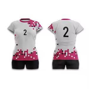 <b>Women's</b> Custom Designed Sport <b>Set</b> Breathable Comfortable <b>Short</b> Sleeve Jersey <b>Shorts</b> Sublimated Volleyball Uniform 100% Polyester - Product Image 5