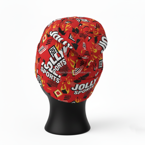 Gorro de mujer transpirable de poliéster y spandex, estilo gráfico multicolor, logotipo personalizado, impresión por sublimación, gorro jacquard. - Product Image 5