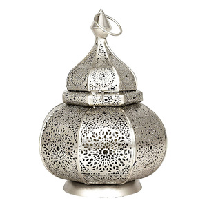 ชุดโคมไฟเทียนโลหะโมรอคโคดีไซน์ลายนูนมาใหม่ชุดโคมไฟเทียน3ชิ้นตกแต่งด้วยมือสำหรับตกแต่งบ้าน - Product Image 2