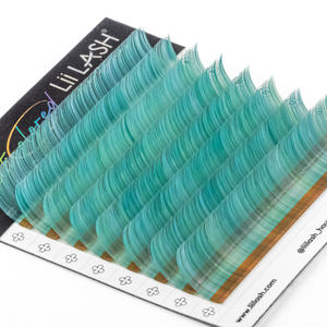 LiiLash bandeja de pestañas mixta de seda C CC D DD volumen ruso vendedores de pestañas coloridas mezcla al por mayor de colores logotipo personalizado - Product Image 1