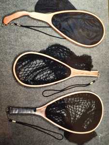 Vente en gros Filet de pêche à la truite Filet de pêche à la mouche Cadre en bois Filet d'atterrissage de poisson avec maille en caoutchouc souple transparent - Product Image 6