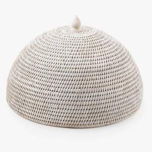 ฝาครอบอาหารหวายสีขาว ทำด้วยมือ สำหรับขนมปัง ผลไม้ ของหวาน ฝาครอบอาหารไม้ไผ่ ใช้ได้ทั้งในบ้านและนอกบ้าน - Product Image 5