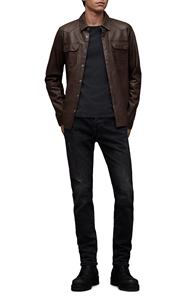 Biker Leather Jacket for Men - <b>Heavy</b> <b>Duty</b> <b>Zippers</b> and Pockets for Adventure Lovers - Leather Jackets for Men jacket for men - Product Image 4