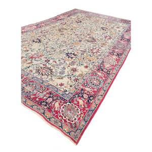 Tapis en laine noués à la main Aalam Luxury Ivory Paem-477, motif floral épais, pour la maison, la salle à manger, l'extérieur, l'hôtel, le bureau, les pique-niques - Product Image 2