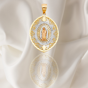 เครื่องประดับทองเหลืองเพชร Guadalupe สำหรับเด็กสุดอินเทรนด์14K สีเหลืองทองสามโทนชุบดีไซน์แบบดั้งเดิมใหม่ - Product Image 4