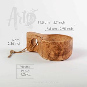 Handmade Eco-Friendly Wooden Kuksa Cup Bohemian Style Outdoor Use Premium <b>Drinkware</b> - Product Image 2