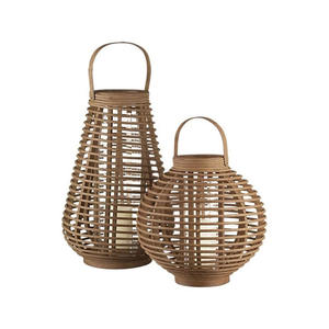 Lanterne en rotin naturel de style nordique avec bougeoirs à poignée, lanternes et bocaux à bougies pour la décoration intérieure de l'usine du Vietnam - Product Image 2