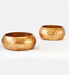 Cuencos de aluminio de cobre de primera calidad, plato de Metal sostenible ecológico para servir frutas, muestra de vajilla pulida ofrecida para alimentos - Product Image 4