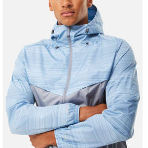 Survêtement coupe-vent deux pièces personnalisé pour hommes Streetwear Réfléchissant Zip Nylon Imprimé de grande taille Veste coupe-vent courte - Product Image 2