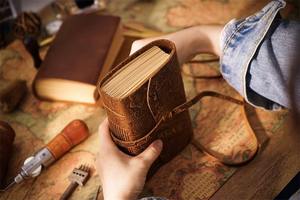 Diario de cuero cuaderno de escritura cuero genuino encuadernado diario - Product Image 5