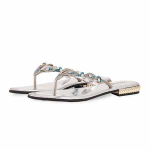 Flats fantaisie argentés FN0752 Chappal - Product Image 3