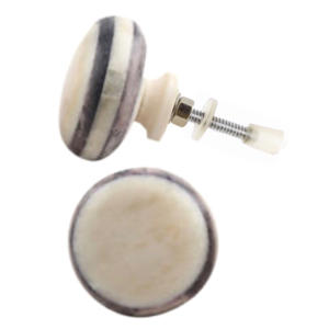 Modern Grey Stripe Resin Bone Horn Brass Wood Drawer <b>Door</b> Cabinet Knobs & Pull Handle <b>for</b> Wardrobe Dresser Bedroom Bathroom - Product Image 2