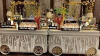 Présentoir de restauration modulaire en acier inoxydable de qualité supérieure King pour comptoir de buffet de mariage Décorations de mariage élégantes