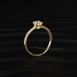 Anillo de Diamantes de Diseño Floral Fantasy en Plata de Ley 925, Oro Sólido de 10k, 14k, 18k y Platino, 1.299 ct, 37 Piezas de Joyería con Diamantes Cultivados en Laboratorio - Product Image 3