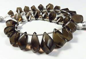 ลูกปัดควอทซ์เหลี่ยมเพชรพลอยธรรมชาติขนาด8นิ้วสีน้ำตาล9-16มม. พลอยเกลียวแบบรมควันอัญมณีแฟนซีแบบหลวม - Product Image 3