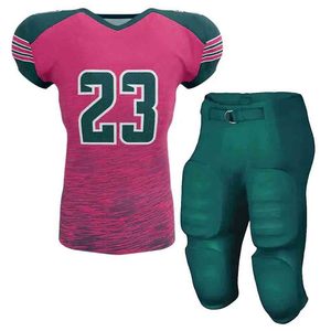Maillot de Football américain en polyester sur mesure de haute qualité meilleur prix ensemble d'uniformes de Football en sergé numéro hauts sport - Product Image 1