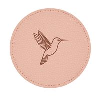 Cadeaux promotionnels Logo en relief imprimé sur mesure Ensemble de sous-verres en cuir en vrac