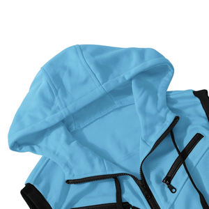 Sweatshirts à capuche et sweatshirts de gym grande taille sans manches avec fermeture éclair complète pour hommes Collection hiver technique délavée - Product Image 3