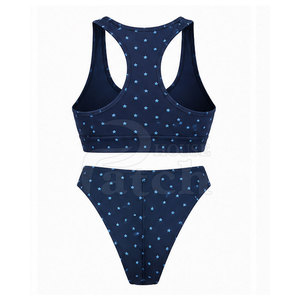 Ensemble de bikini pour femmes, maillot de bain deux pièces tendance, taille haute, tissu extensible confortable, vêtements de plage personnalisés, collection été pour les vacances - Product Image 2