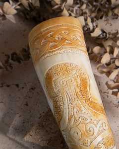 Lampe de sel polie en forme de corne de boisson vintage sur le thème des Vikings, décoration d'intérieur et mug de collection - Product Image 3