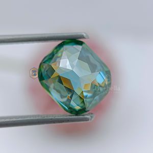 Certificado hecho a mano 20.0ct Piedra preciosa verde Moissanite 1.0ct Joyería de diamantes sueltos Forma de piedra preciosa cortada a mano - Product Image 4