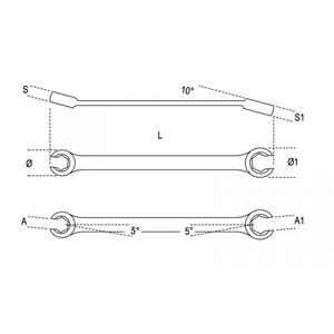 ประแจแหวนเปิดหัวน็อตหลายแพ็ครุ่นเบต้า - Product Image 2