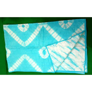 Edredón de Algodón Teñido a Mano, Colcha Orgánica Bordada para el Hogar o Hotel, Tamaños Individual a Queen para Verano - Manta para Sofá - Product Image 1