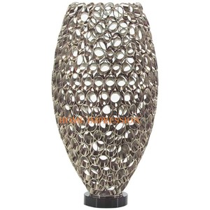 Floreros y macetas de lujo de metal pulido con espejo de acero inoxidable Diseño atractivo Almacén Mesa auxiliar Florero y maceta - Product Image 1