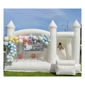 Castello Gonfiabile Commerciale Bianco per Matrimoni, Combo Scivolo Gonfiabile per Bambini e <span class=keywords><strong>Adulti</strong></span> - Product Image 1