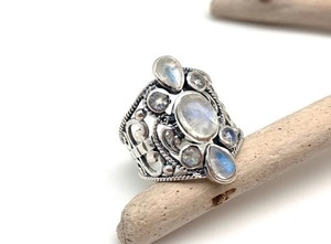 Moonstone Gemstone Jewelry For Women <b>Silver</b> <b>Boho</b> Style <b>Ring</b> Jewelry 925 Sterling <b>Silver</b> Trending Handmade <b>Ring</b> Gift For Mom - Product Image 3