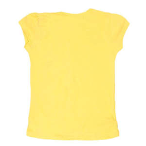 Camiseta elegante de media manga para niñas - Amarillo - Product Image 2