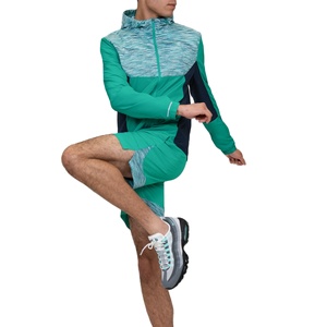 Winter Polyester Fabric Outdoor Running Quick Dry Windbreaker Short <b>Set</b> Custom Men 4 Way Stretch Casual Wear - Product Image 2