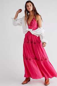 Ropa de playa Hippie para mujer, vestido de fiesta con espalda descubierta bordado, bohemio, para verano - Product Image 3