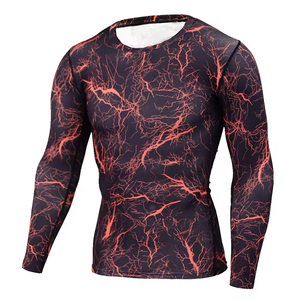 Custom Men's Rash Guard <b>Compression</b> <b>Shirts</b>-UPF50+ Quick Dry Spandex/Polyester Breathable Anti-Bacterial Long Sleeve - Product Image 6