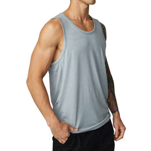 Venta al por mayor Fitness transpirable nuevo diseño hombres camiseta sin mangas para venta en línea última llegada ropa de fitness alta calidad hombres camiseta sin mangas - Product Image 5
