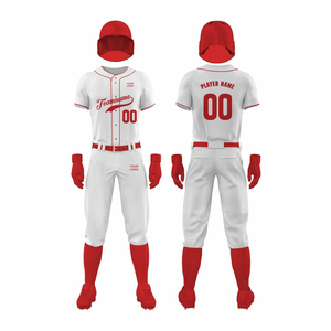 Ropa deportiva de béisbol transpirable con diseño de logotipo personalizado uniforme de longitud regular al por mayor con precios competitivos - Product Image 4