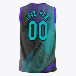 Maillots de basket-ball pour homme séchage rapide réversible uni noir et blanc Team Fit dry fit grande taille modèles de sublimation disponibles - Product Image 4